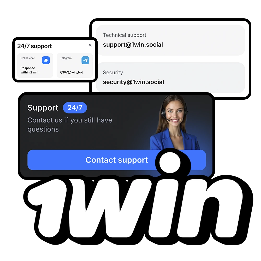 1Win Indonesia contacts for quick assistance.