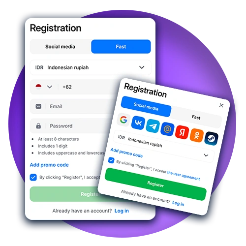 Fast registration to start playing at 1Win.