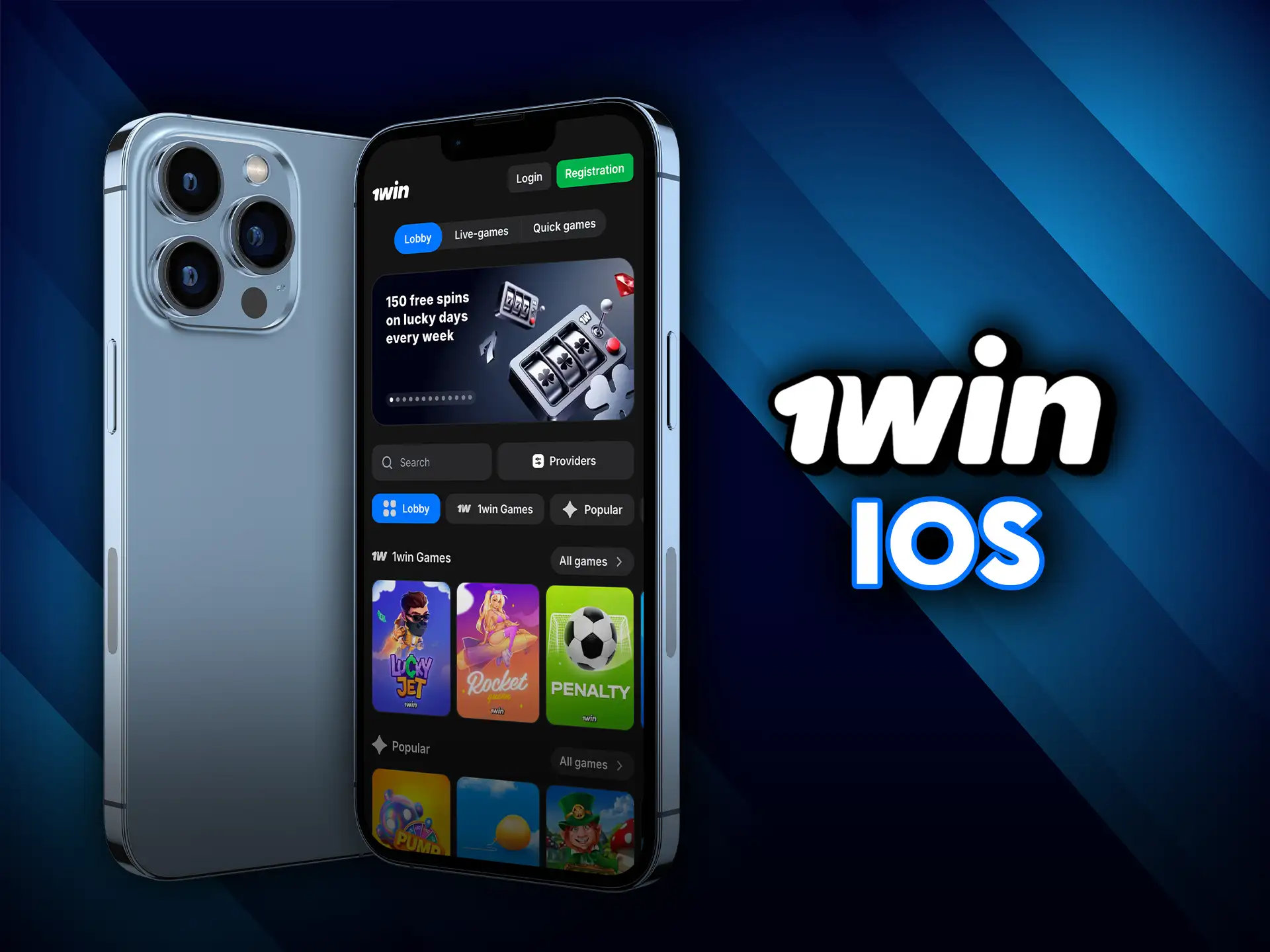 Install the 1Win iOS app and enjoy mobile play.
