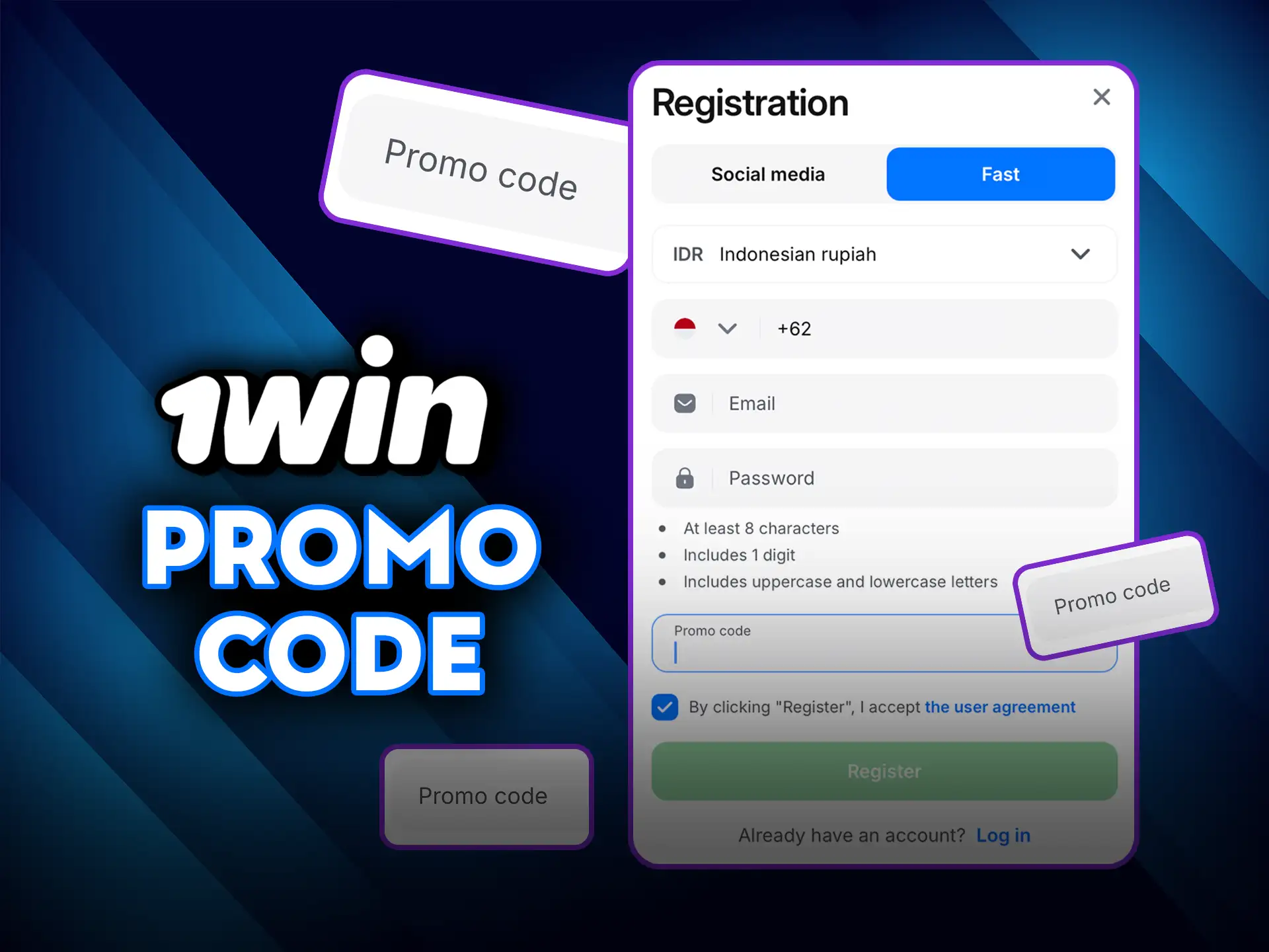 Use an exclusive 1Win promo code for more rewards.