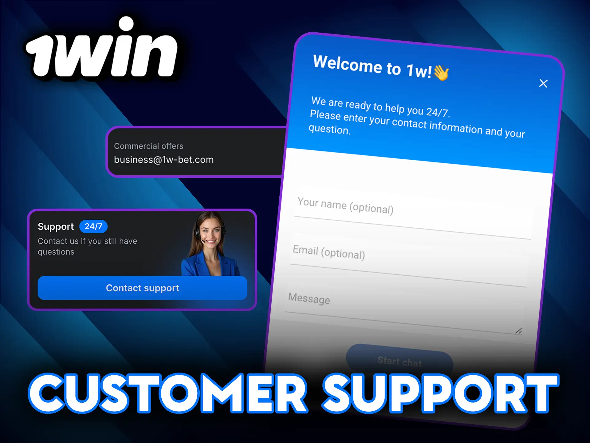 Customer support 24 7 available at 1Win Indonesia.