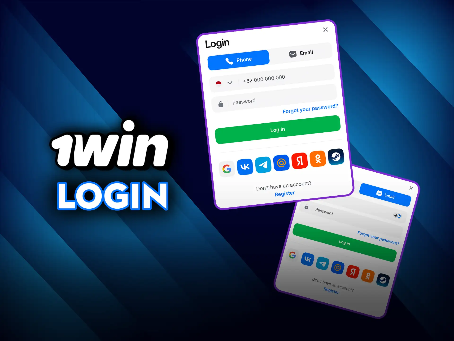 Simple and secure login to your 1Win account.