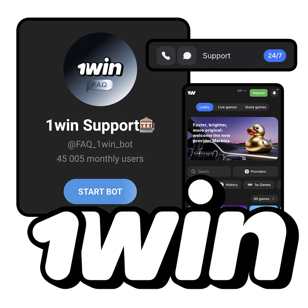 1Win support in Indonesia available 24 7 for all players.