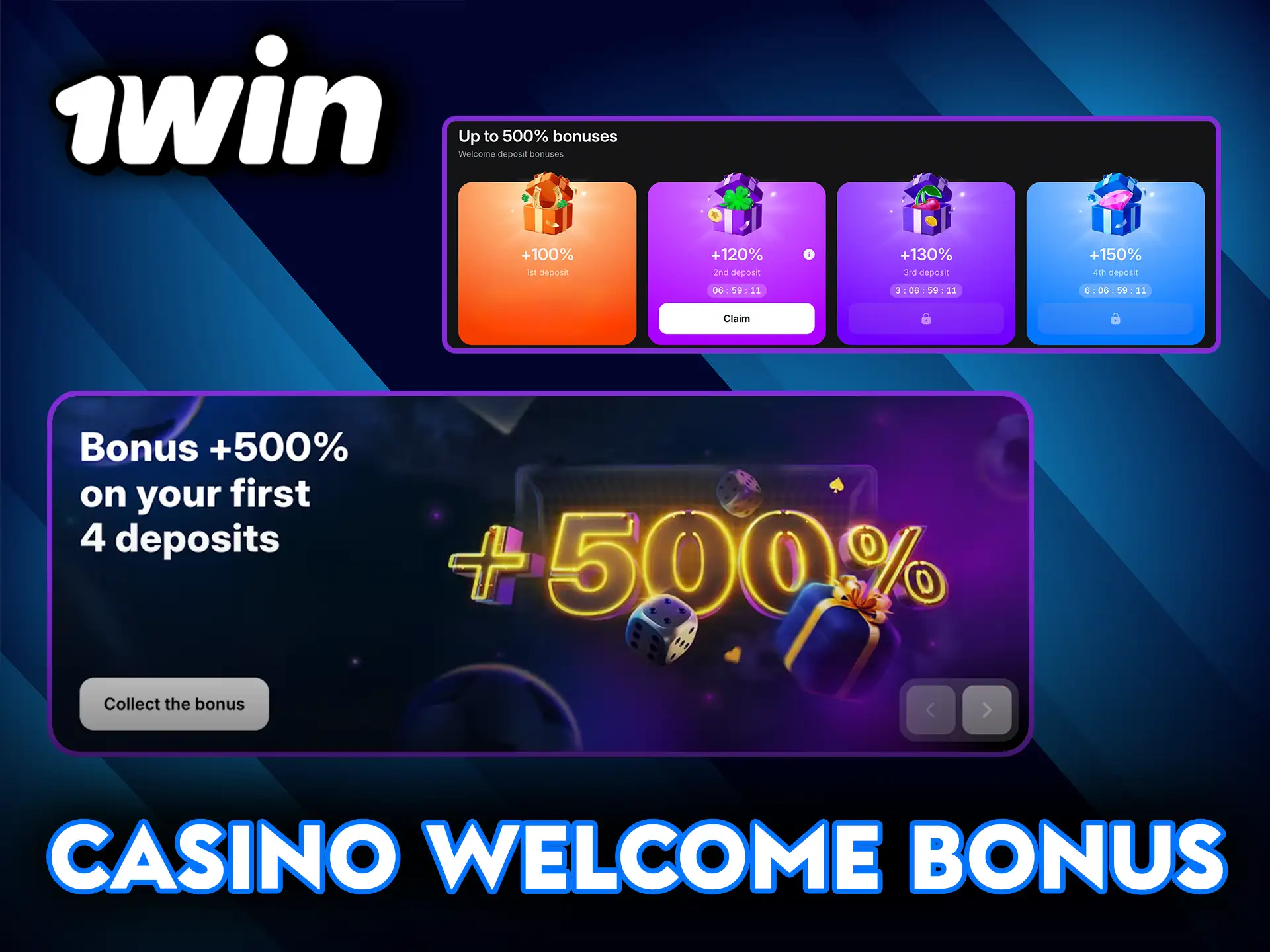 Claim your 1Win casino welcome bonus today.