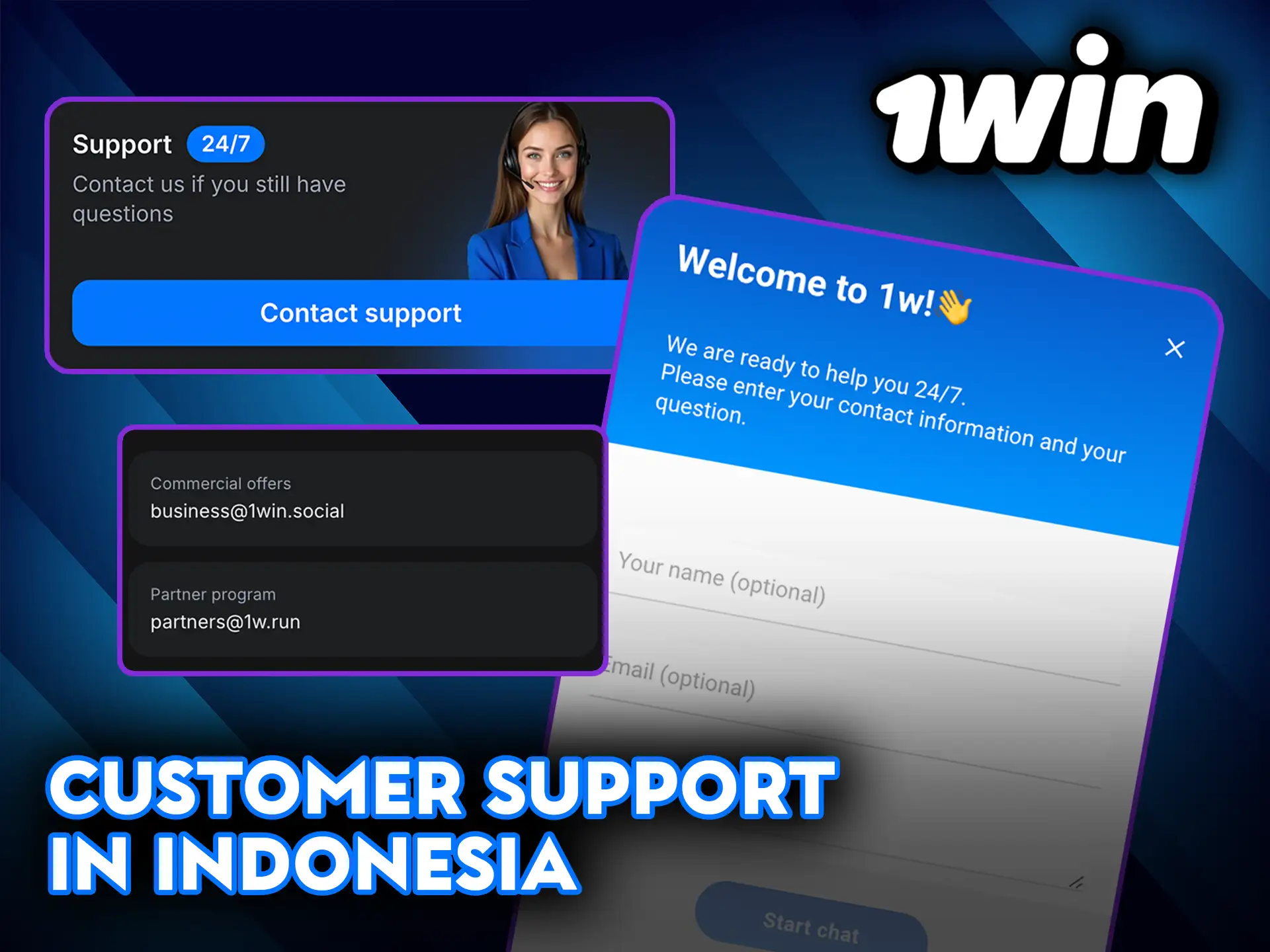 1Win customer support in Indonesia for every play