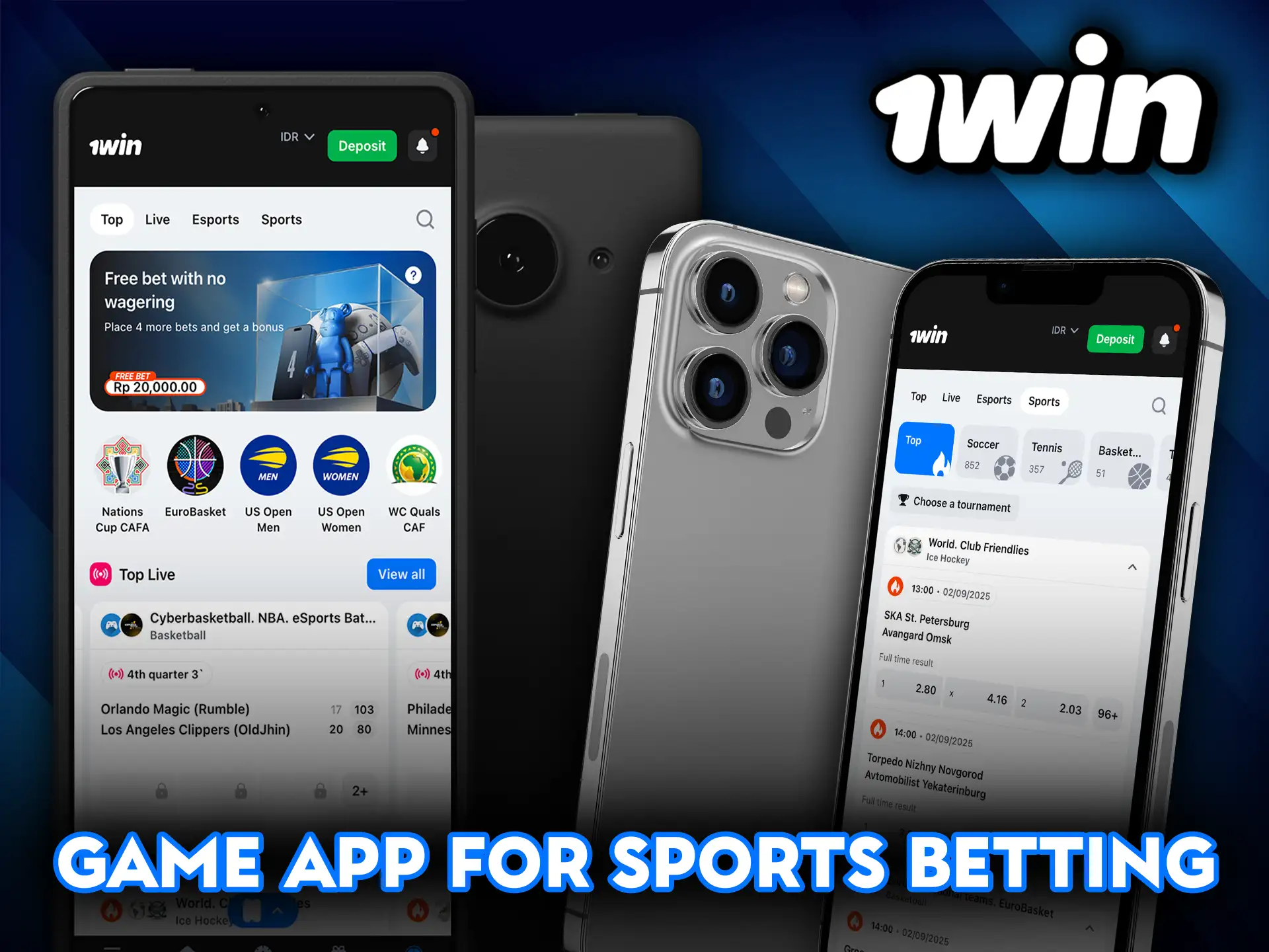 Download the 1Win game app for sports betting.
