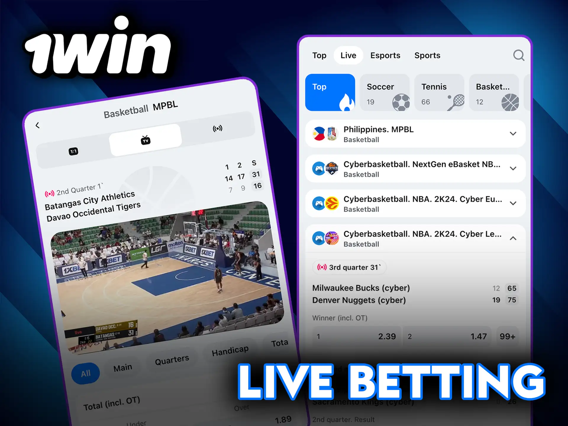 1Win live betting for real time excitement.
