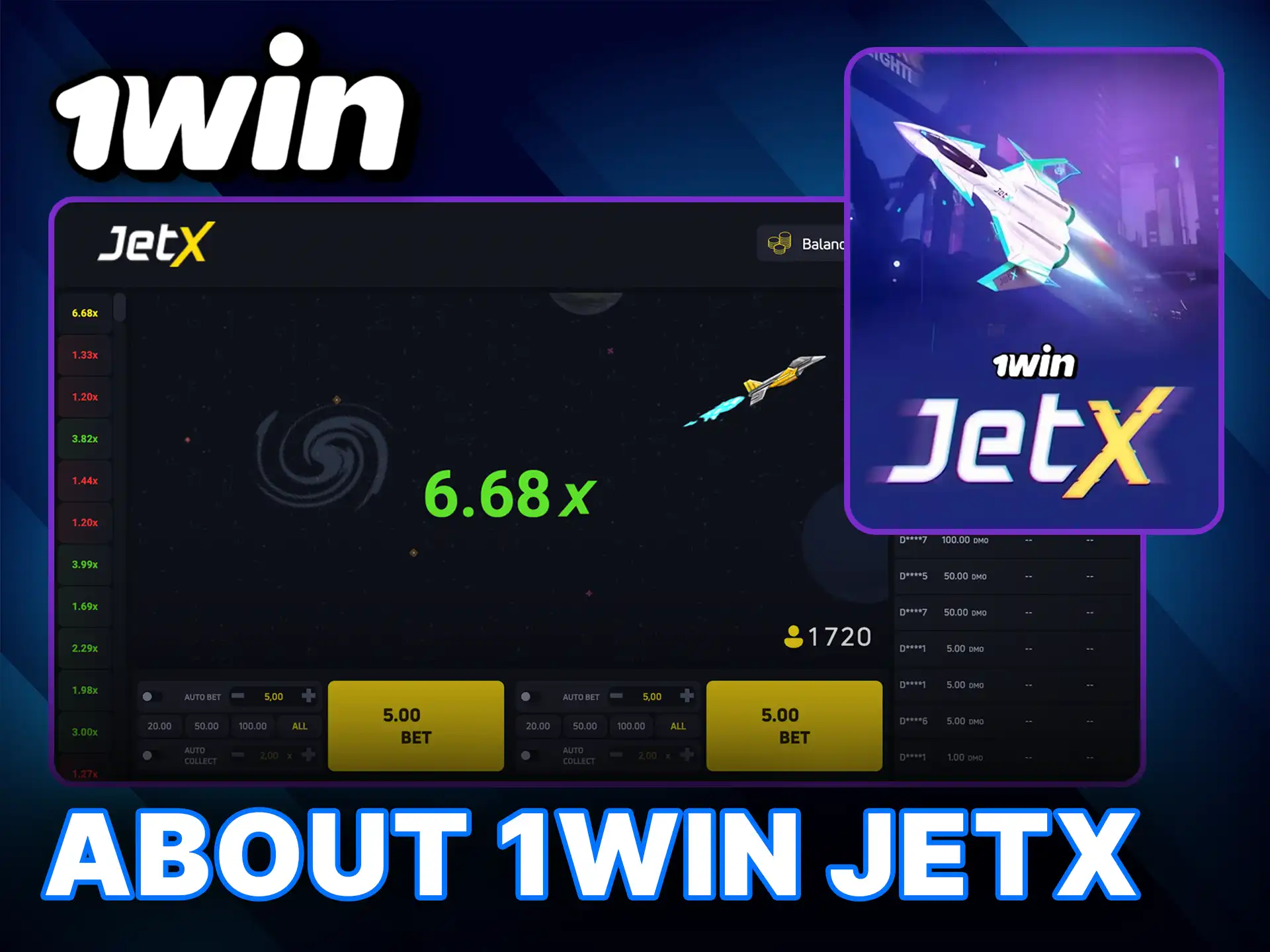 Learn about JetX and discover why it is the most exciting crash game at 1Win.