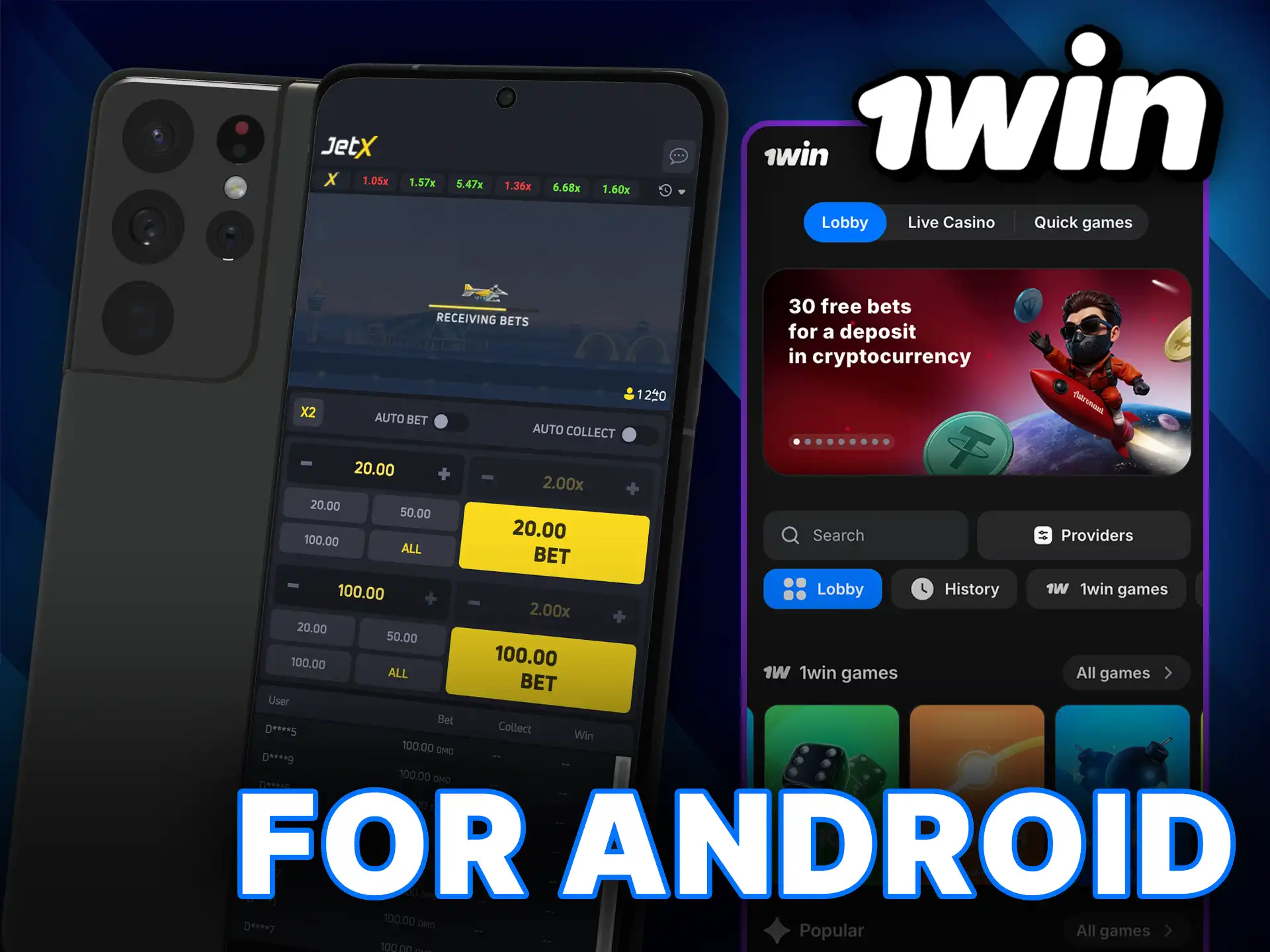 Download the 1Win App for Android and play JetX on your phone in Indonesia.
