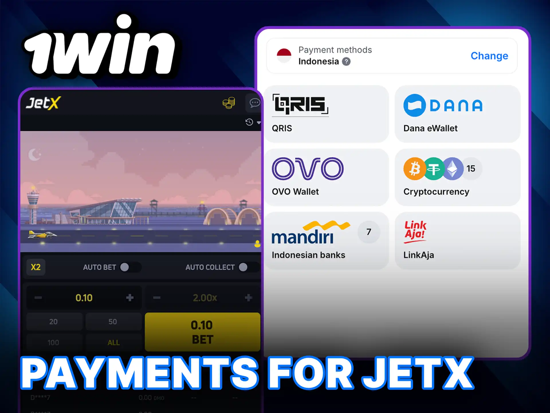 Manage payments at 1Win for JetX and get your cash quickly and easily.