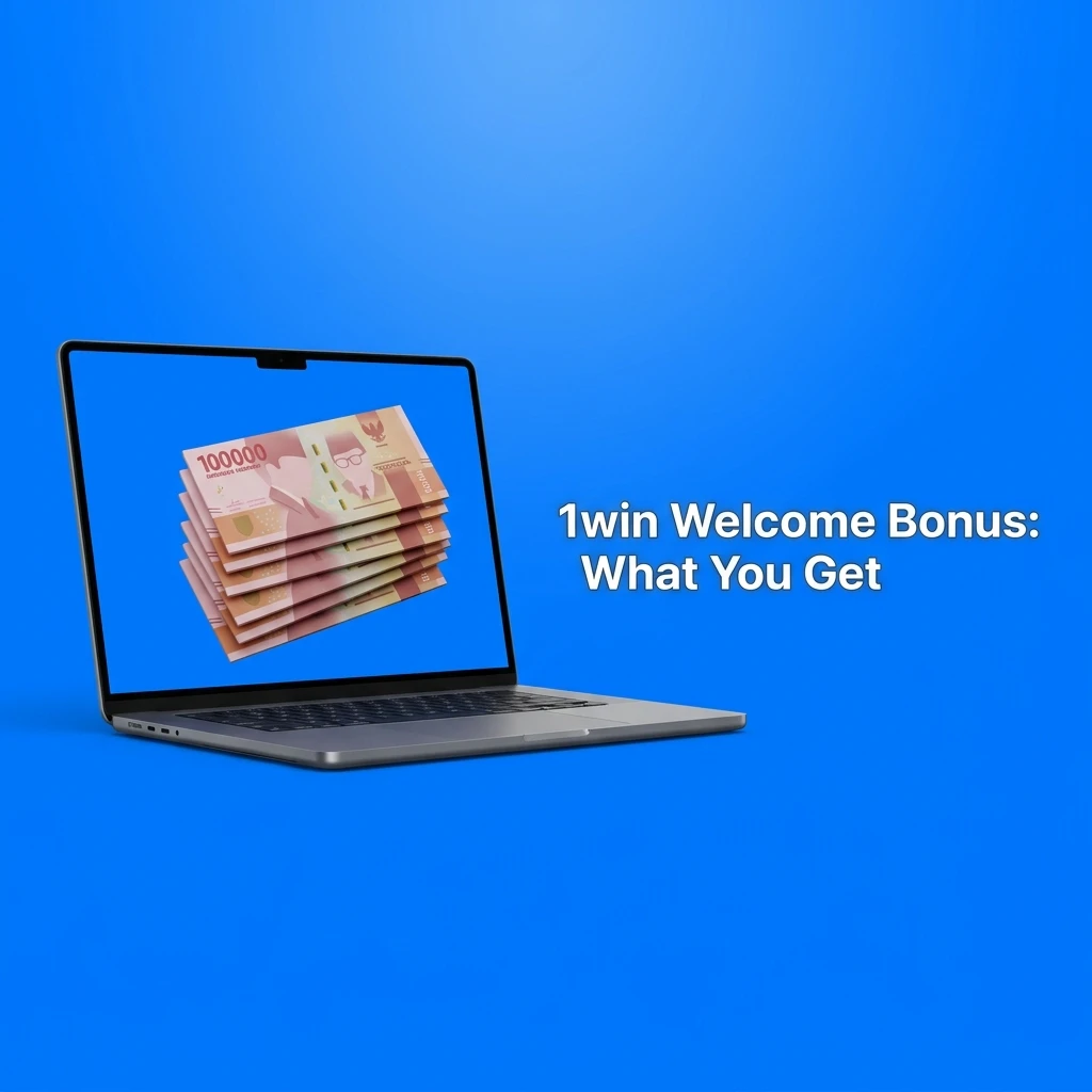 1win welcome bonus table showing 500% deposit match up to IDR 10,000,000 for casino and sportsbook with x35 wagering