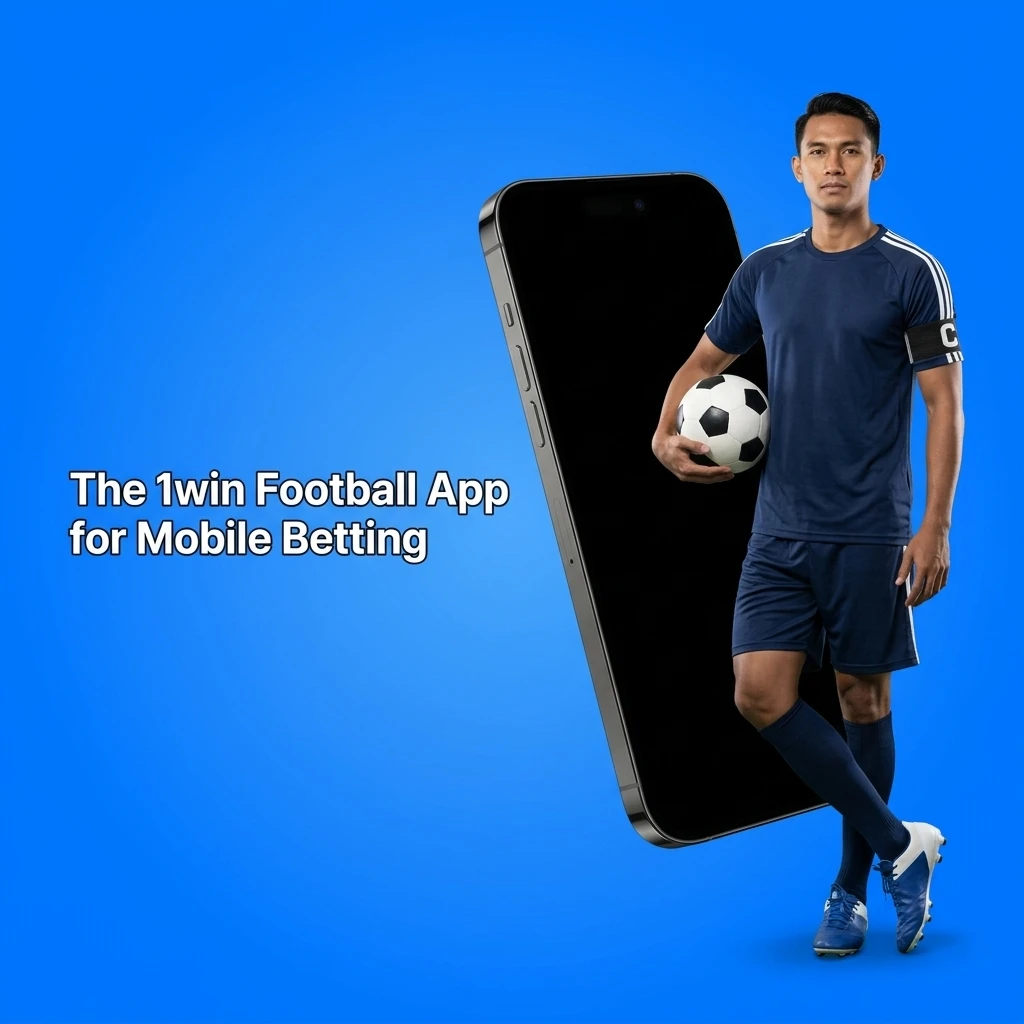 1win mobile football betting app on Android and iOS smartphone showing live match odds and bet slip interface