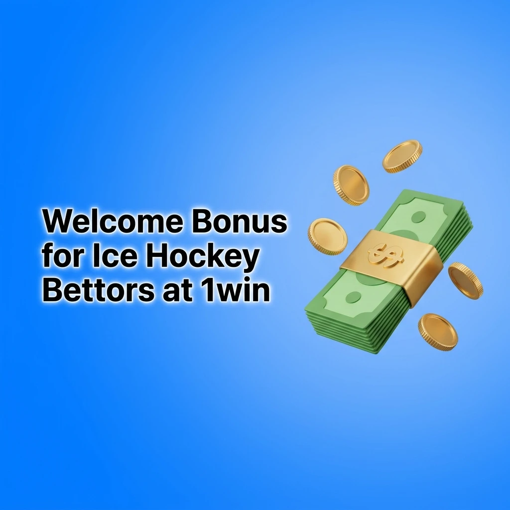 1win welcome bonus for ice hockey bettors showing deposit match offer and wagering requirements for sports betting