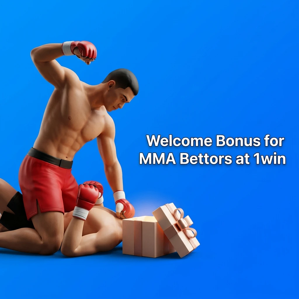 1win welcome bonus for MMA bettors showing extra funds added to account balance on first deposit registration