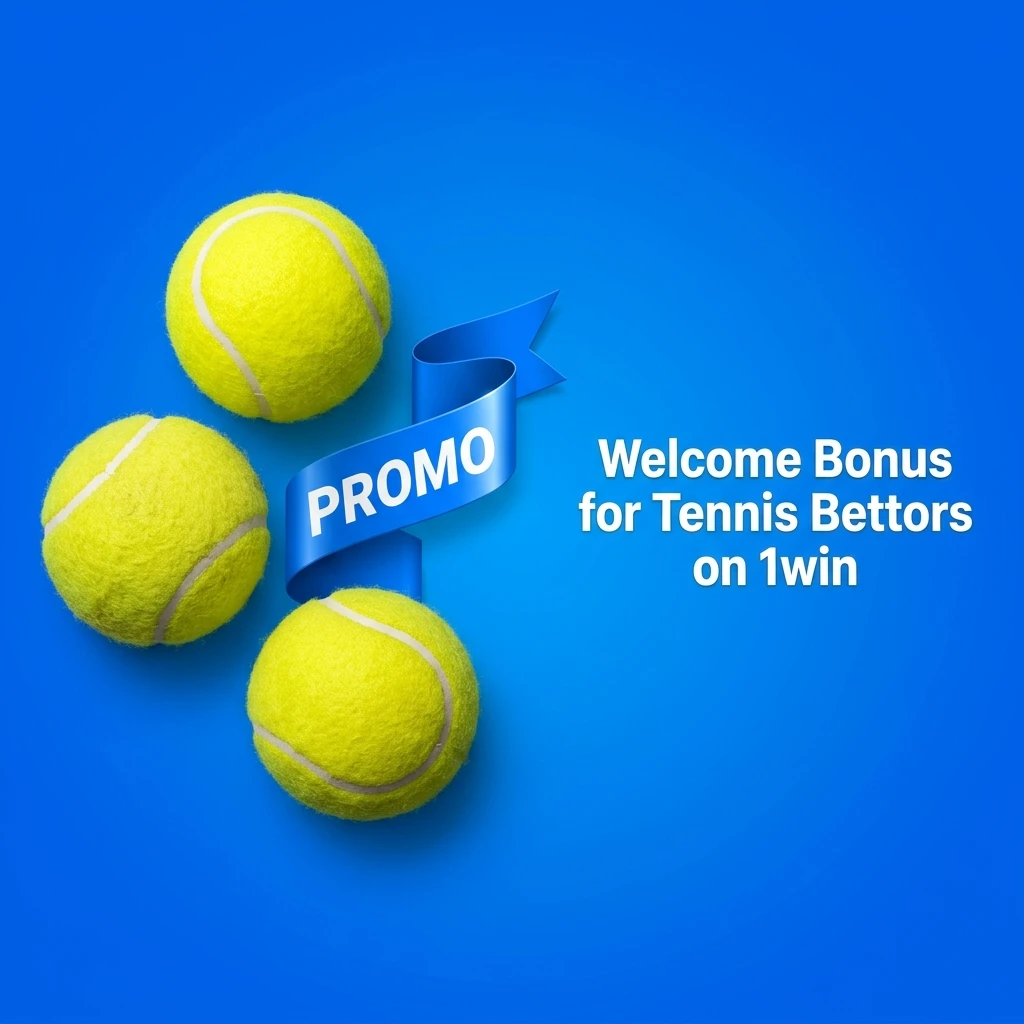 1win welcome bonus for tennis bettors showing deposit match offer and sportsbook promotion details
