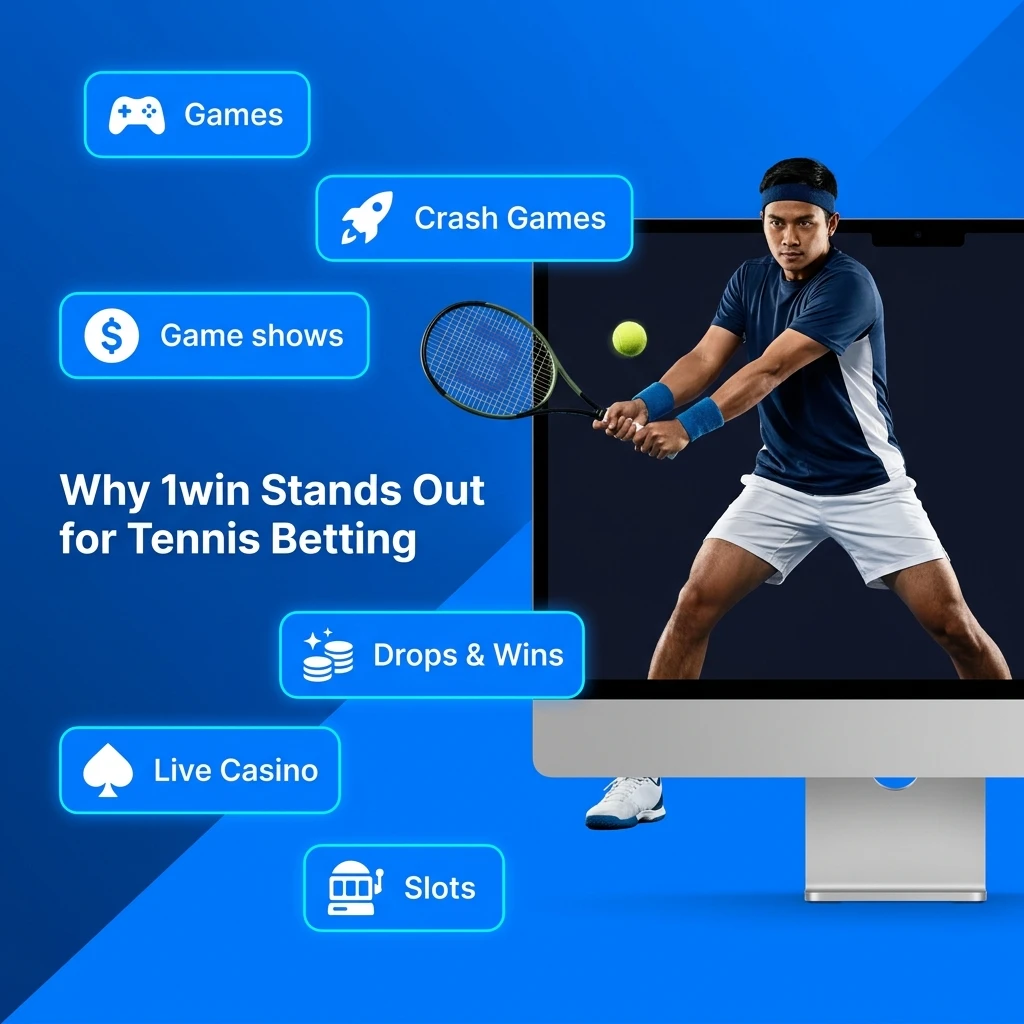 1win tennis betting platform showing wide market selection, live odds, cash out options, and tournament coverage for ATP and WTA events